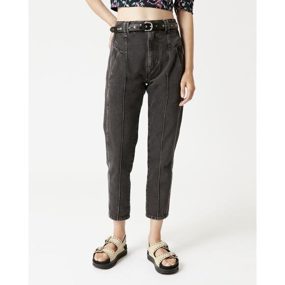 Isabel Marant Etoile Tilly Straight Leg Jeans Faded Black Size 2 New - Picture 15 of 15